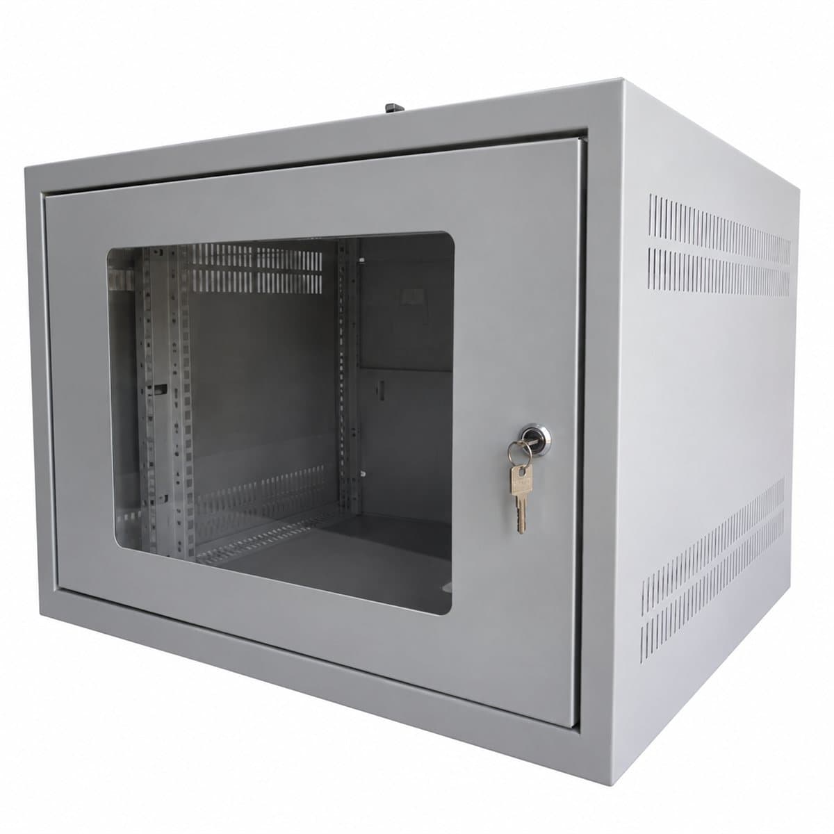 Tủ rack treo tường G Legrand trên nền trắng, ảnh sản phẩm chính diện