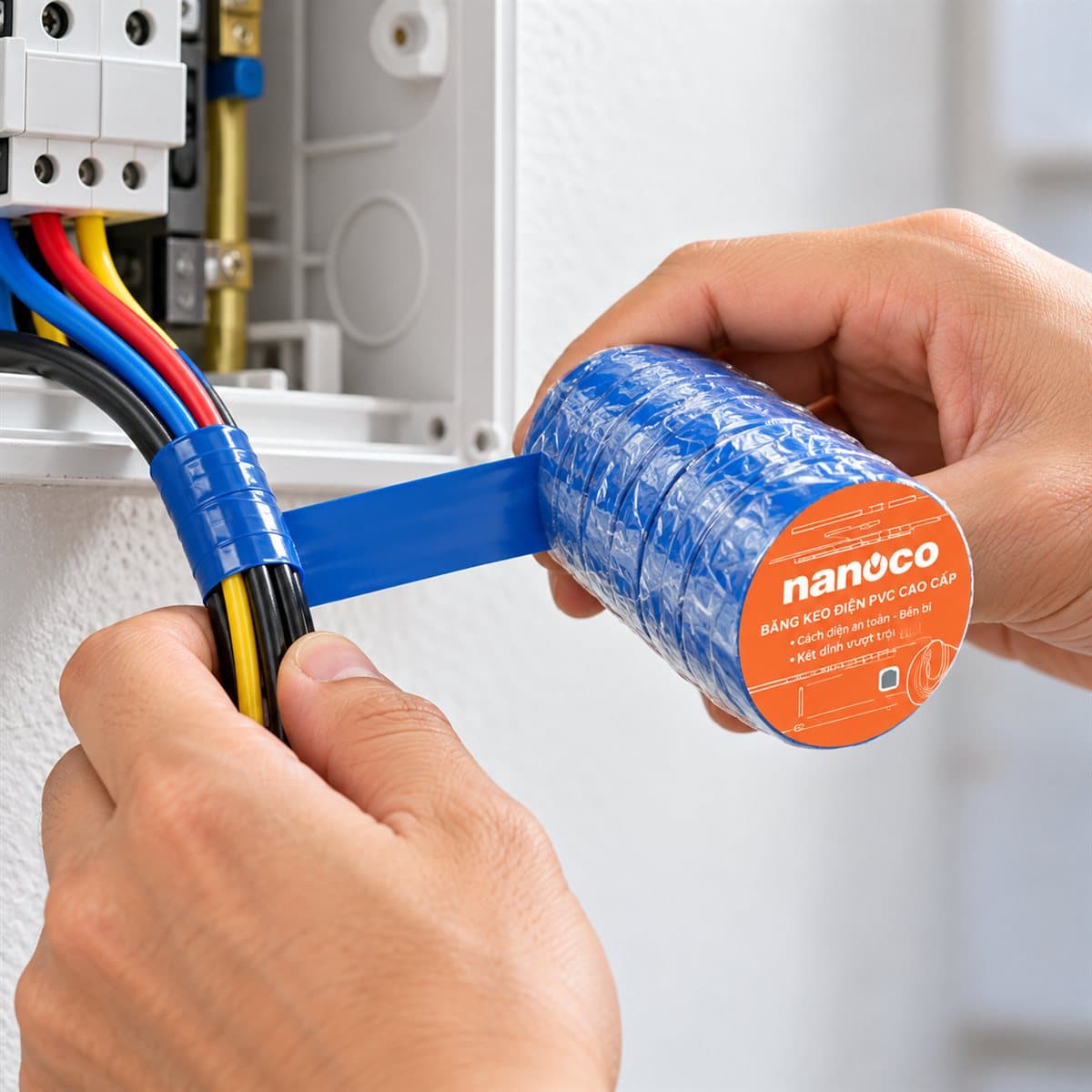 Băng keo cách điện PVC Panasonic đã lắp đặt trong nhà