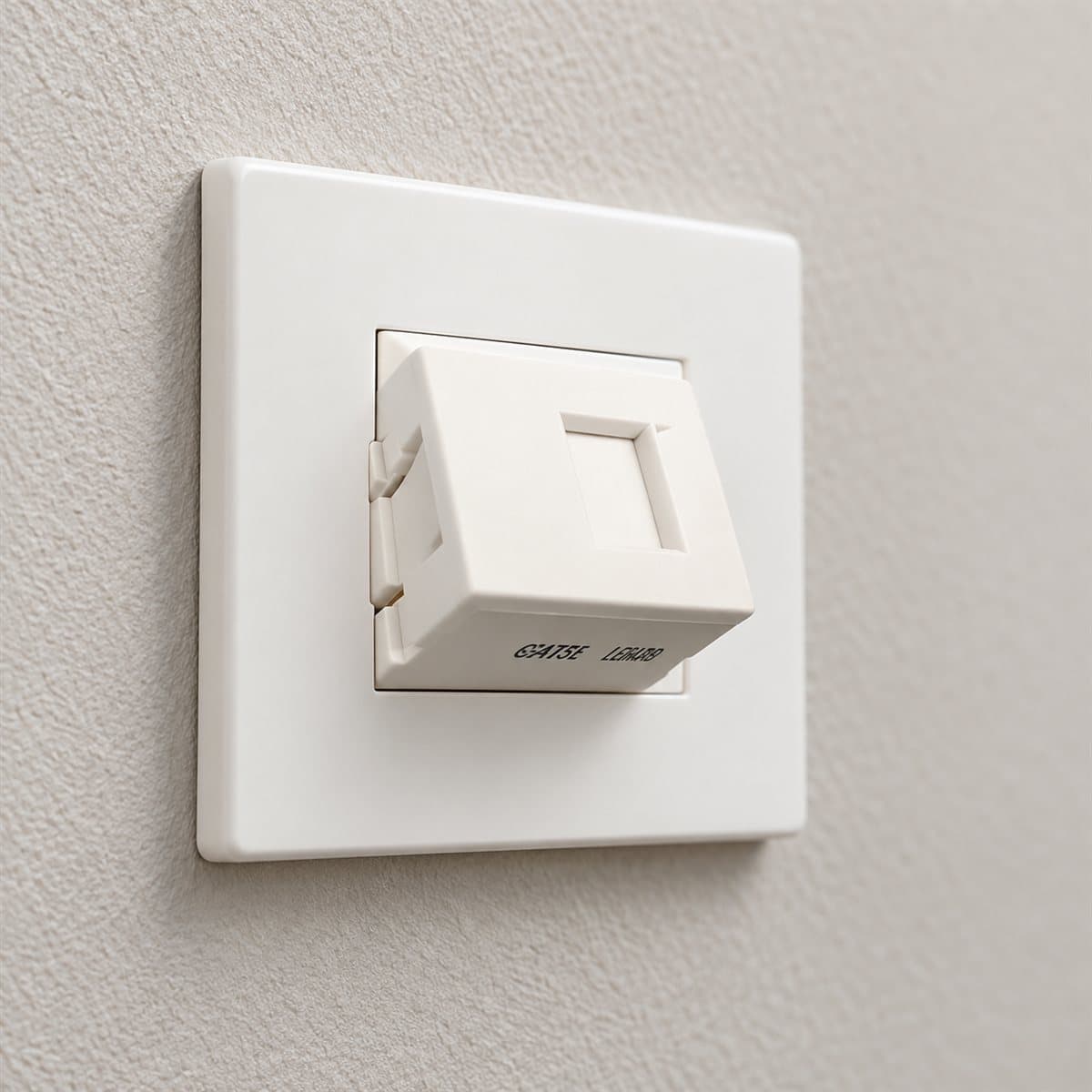 Ổ cắm mạng cat5e, 1 mô-đun Rivia Legrand đã lắp đặt trong nhà