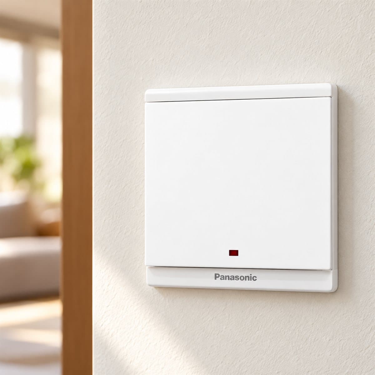 Bộ 1 công tắc D, bắt vít, có đèn báo Moderva Panasonic đã lắp đặt trong nhà