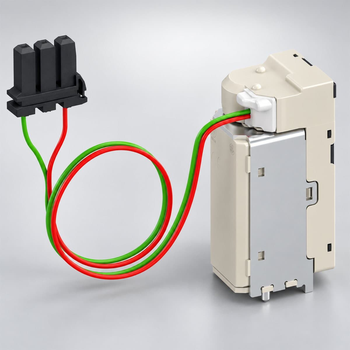 Cuộn đóng (XF) MasterPacT MTZ1 Schneider chụp góc nghiêng 3/4, thấy rõ mặt và cạnh bên