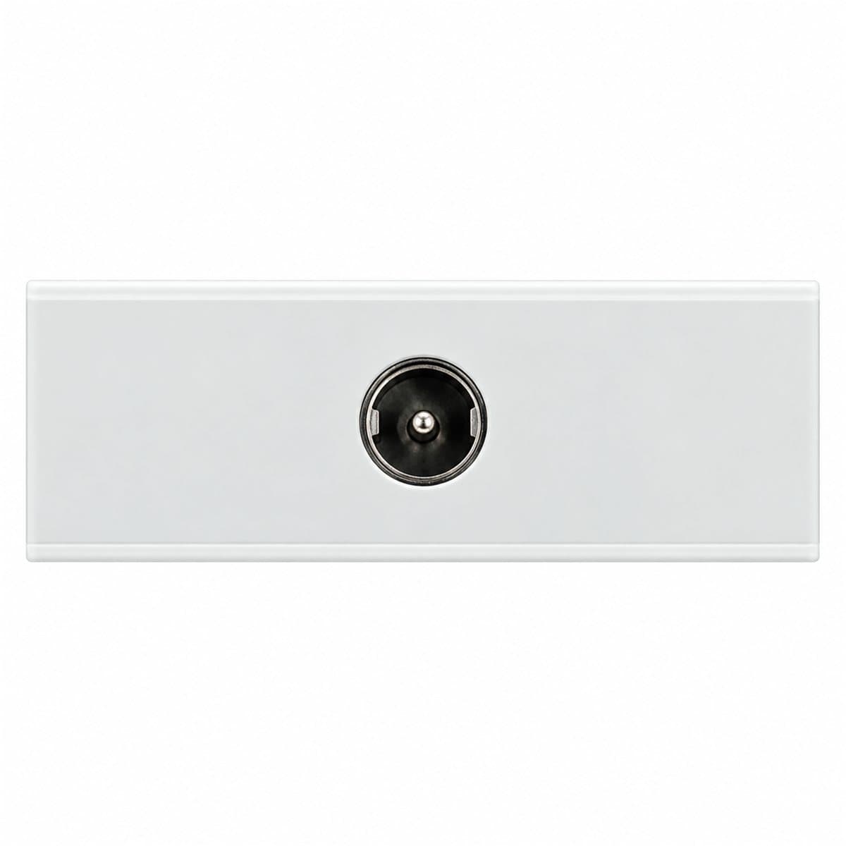 Ổ cắm angten TV AvatarOn A Schneider trên nền trắng, ảnh sản phẩm chính diện