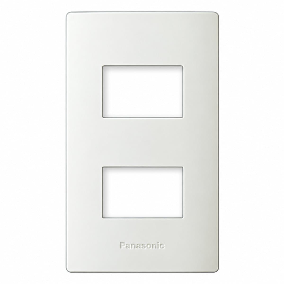 Mặt dùng cho 2 thiết bị Halumie Panasonic trên nền trắng, ảnh sản phẩm chính diện