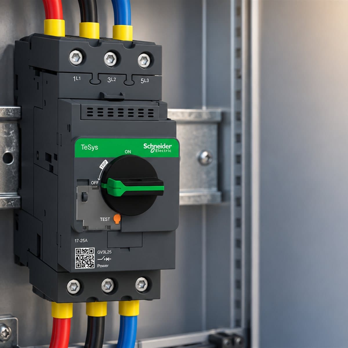 CB bảo vệ động cơ TeSys GV3L từ Schneider đã lắp đặt trong nhà