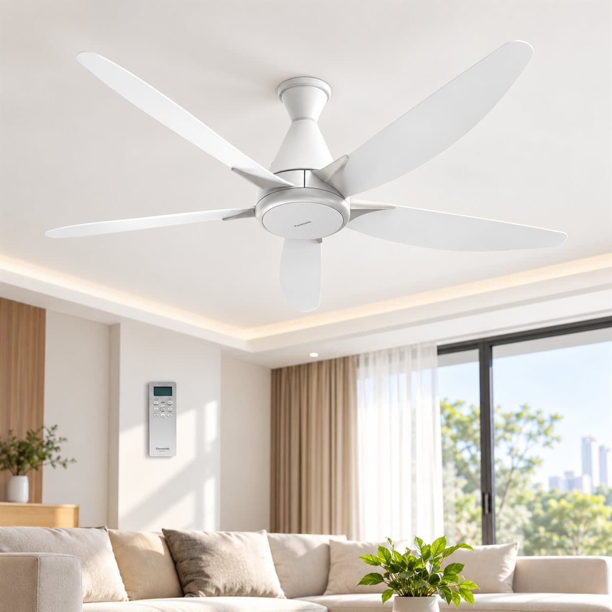 Quạt trần F-60GDS Panasonic đã lắp đặt trong nhà