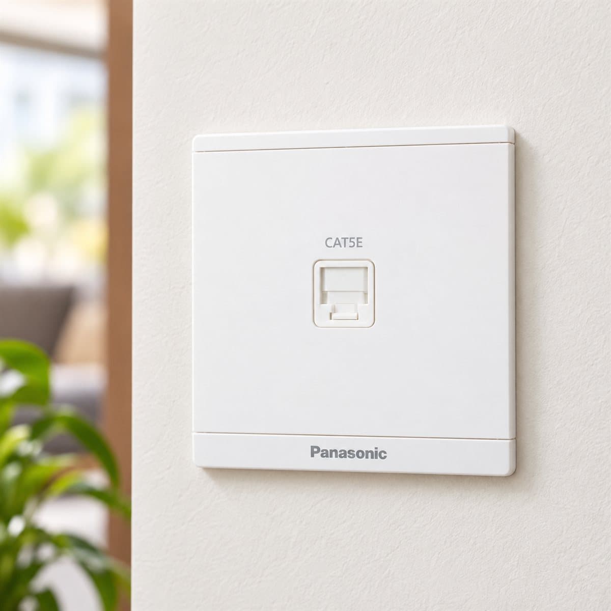 Ổ cắm điện thoại 4 cực Moderva Panasonic đã lắp đặt trong nhà