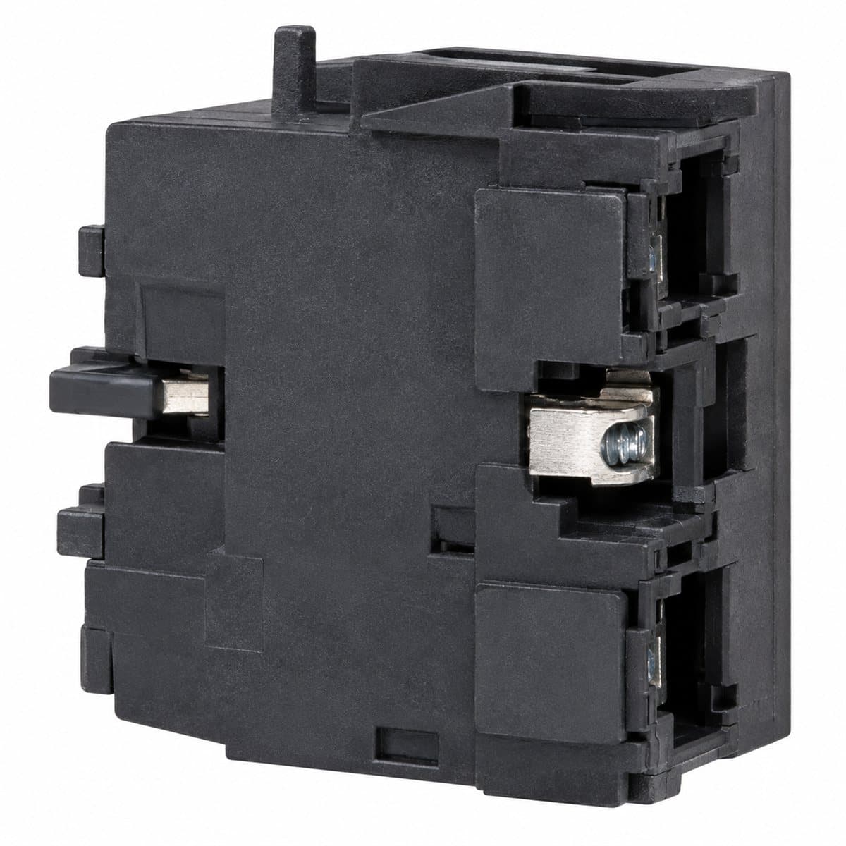 Tiếp điểm phụ Harmony XA2 Schneider trên nền trắng, ảnh sản phẩm chính diện