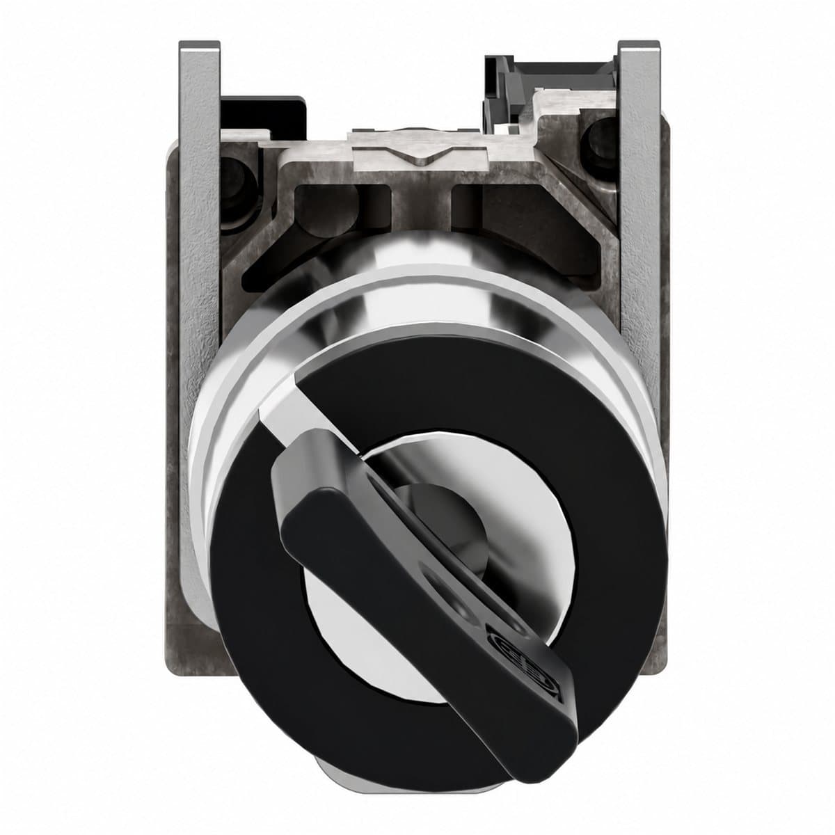 Công tắc chìa khoá trọn bộ Harmony XB4 Schneider trên nền trắng, ảnh sản phẩm chính diện