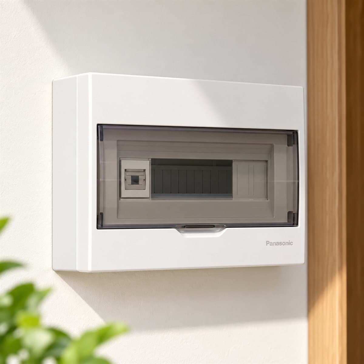 Tủ điện mặt - đế nhựa Panasonic đã lắp đặt trong nhà