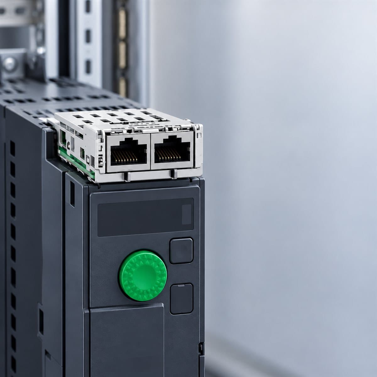 Mô-đun truyền thông Modbus TCP và EtherNet/IP cho ATV320 Schneider đã lắp đặt trong nhà