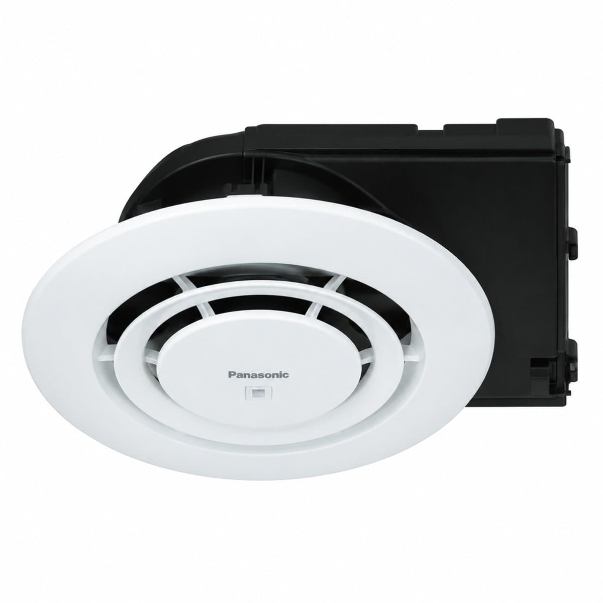 Quạt hút công nghiệp Panasonic trên nền trắng, ảnh sản phẩm chính diện