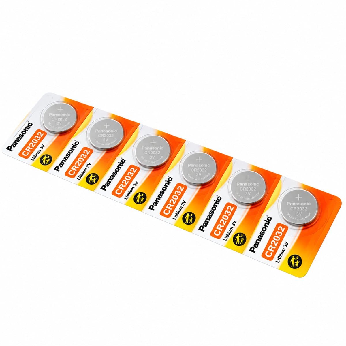 Đèn Pin lithium Panasonic trên nền trắng, ảnh sản phẩm chính diện