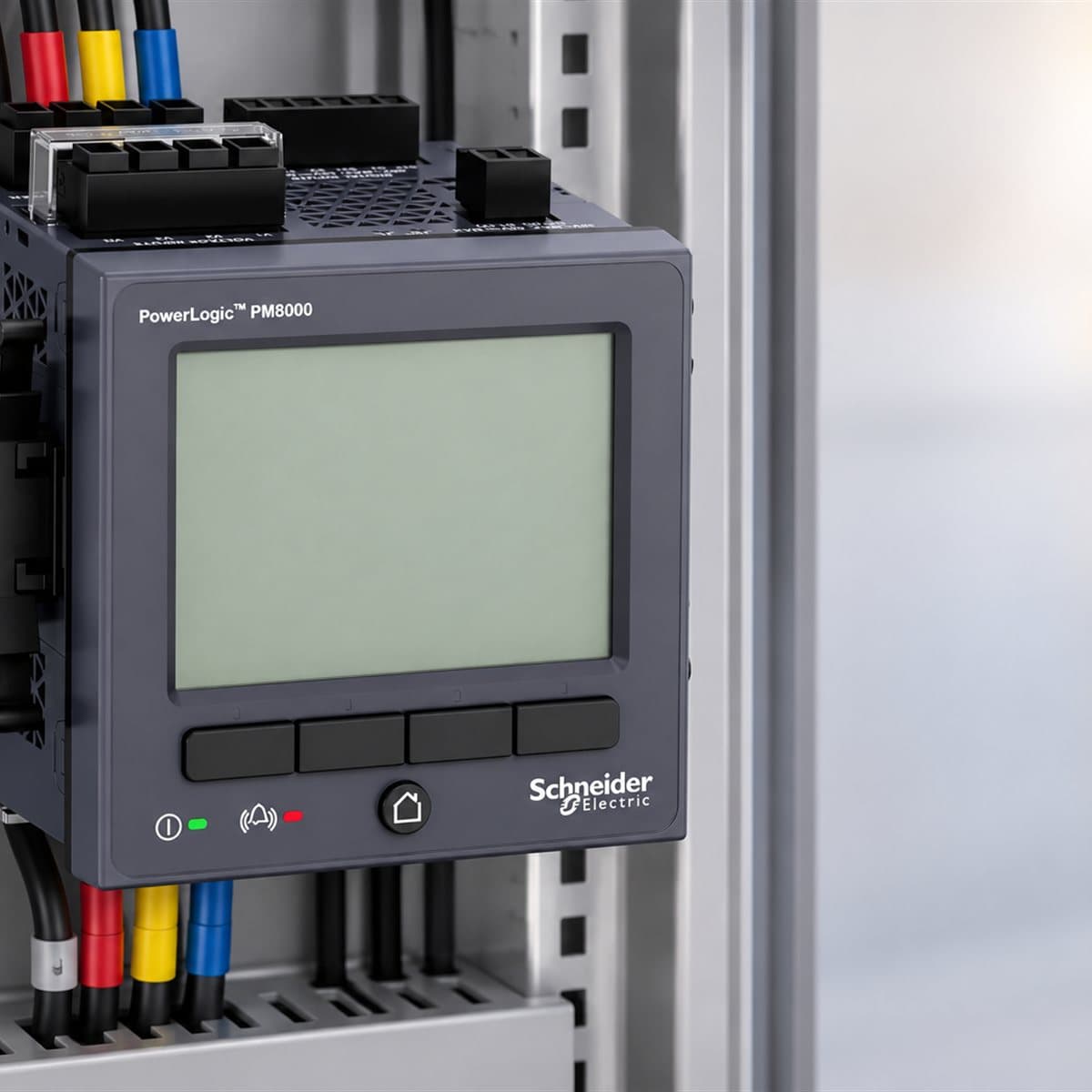 Đồng hồ chất lượng điện PM8240 có màn hình Schneider đã lắp đặt trong nhà