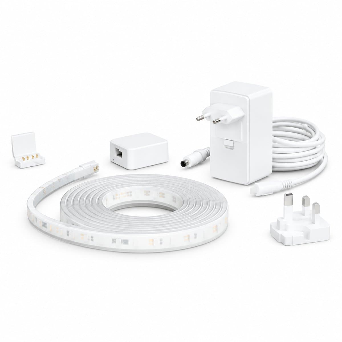Dây LED thông minh Hue Lightstrip Plus V4 Philips trên nền trắng, ảnh sản phẩm chính diện