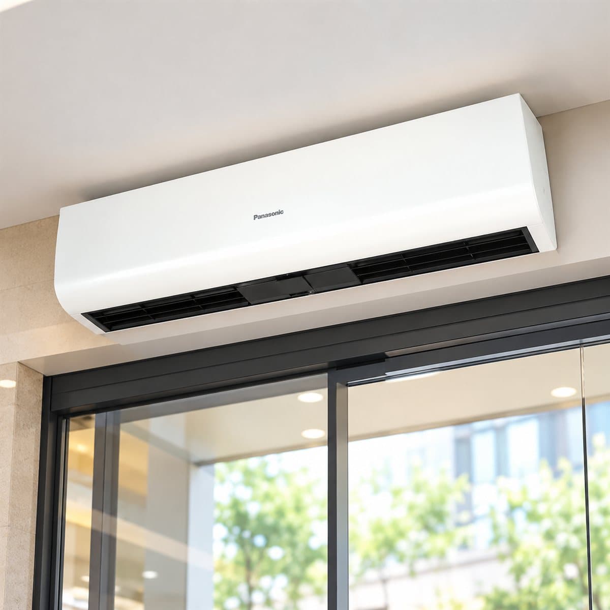 Quạt chắn gió Panasonic đã lắp đặt trong nhà