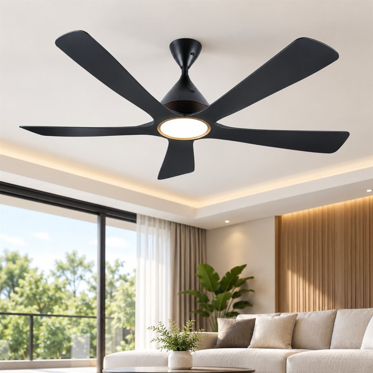 Quạt trần F-60DGN Panasonic đã lắp đặt trong nhà