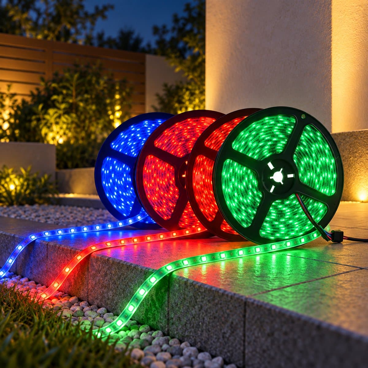 Đèn pha LED Tech Series Panasonic đã lắp đặt, đang chiếu sáng