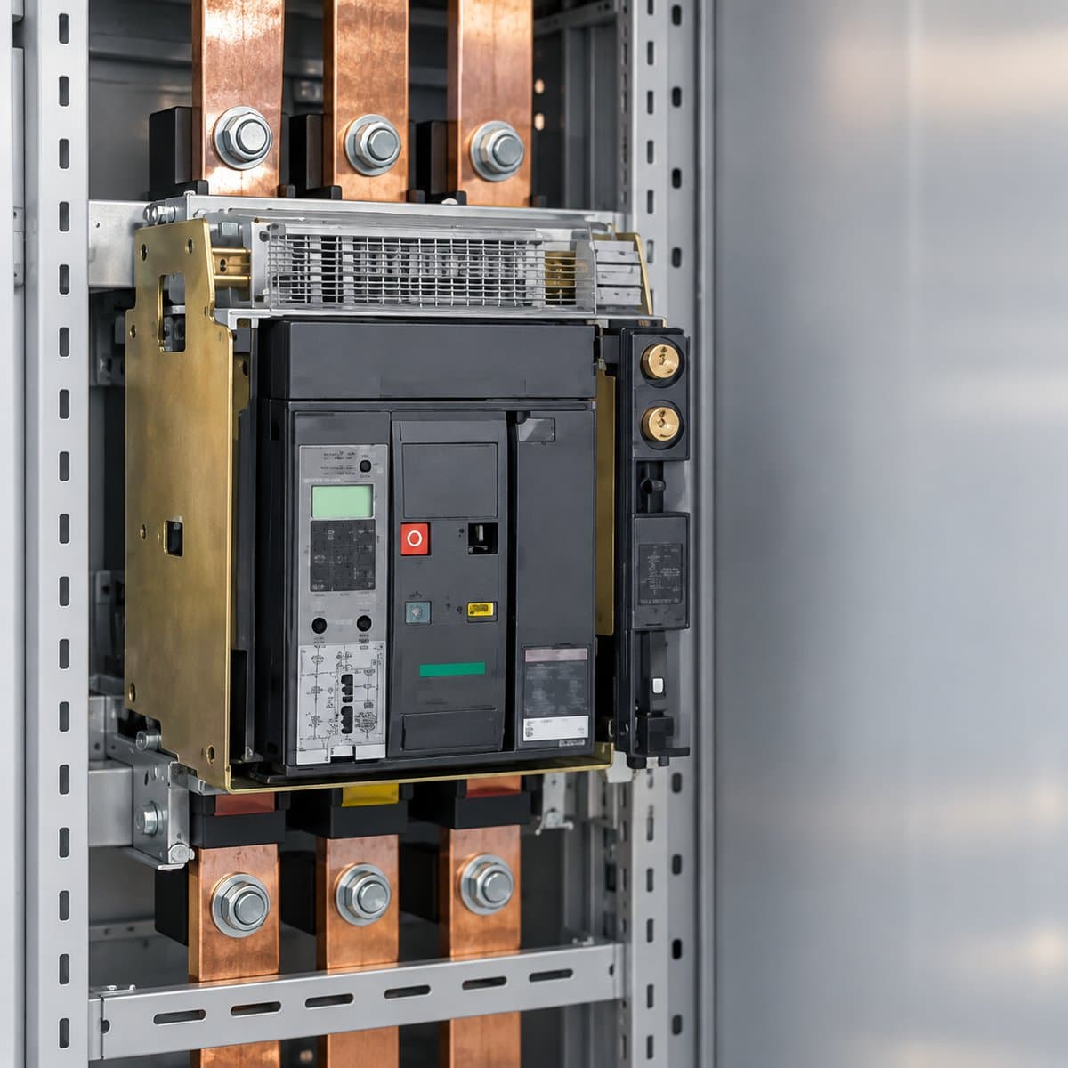 MCCB ComPacT NS loại kéo rút Schneider đã lắp đặt trong nhà