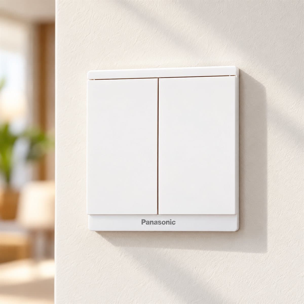 Bộ 2 công tắc E, đảo chiều, bắt vít Moderva Panasonic đã lắp đặt trong nhà