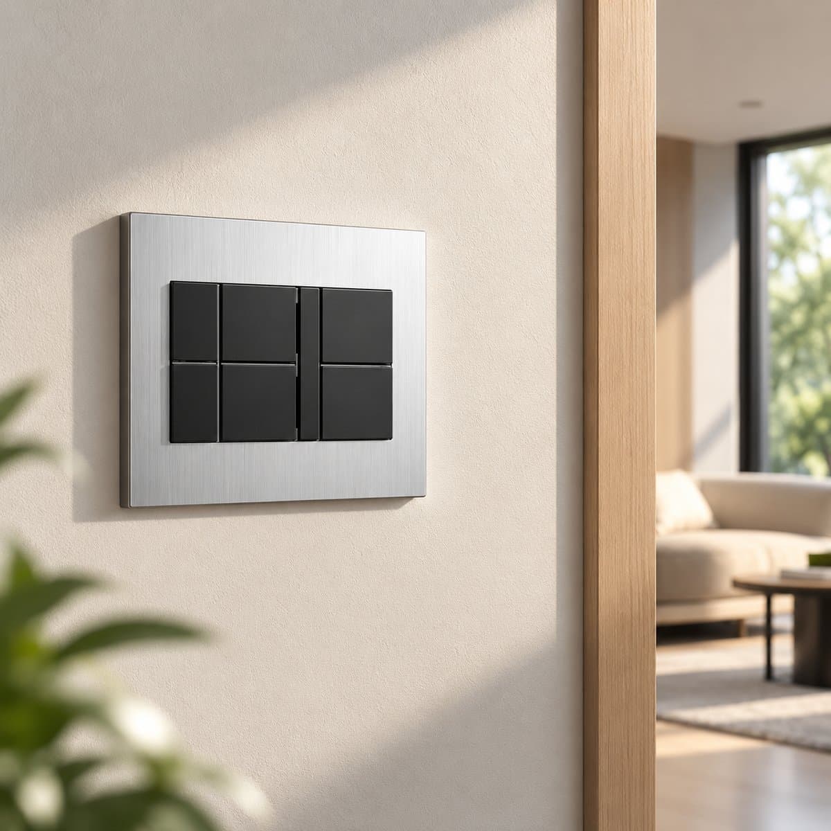 Bộ công tắc ổ cắm Gen-X Panasonic đã lắp đặt trong nhà