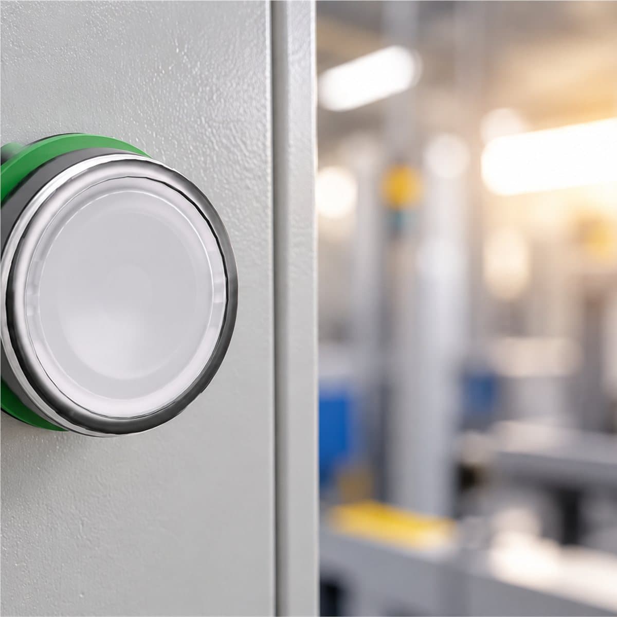 Đầu nút nhấn đèn LED Harmony XB5 Schneider đã lắp đặt trong nhà