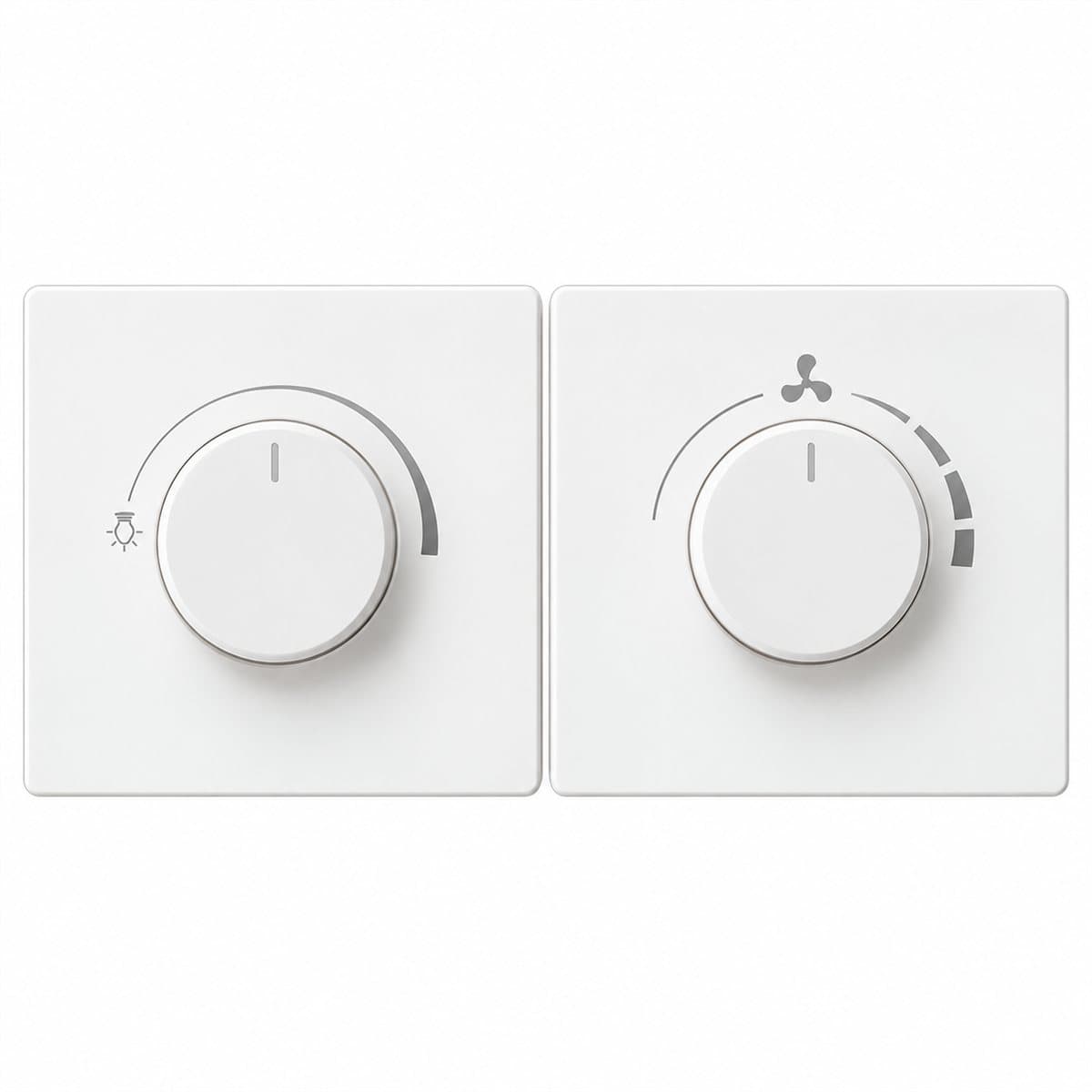 Bộ điều chỉnh đèn/quạt AvatarOn A Schneider trên nền trắng, ảnh sản phẩm chính diện