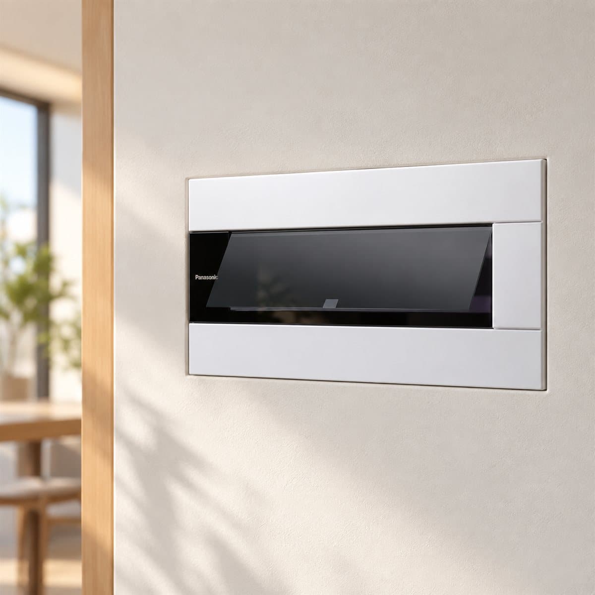 Tủ điện âm tường Level Art Panasonic đã lắp đặt trong nhà