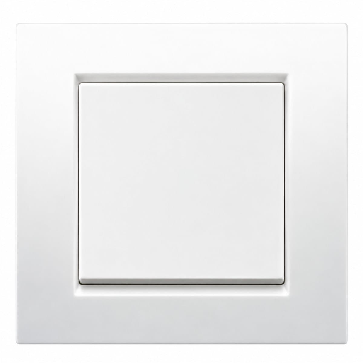 Công tắc đơn Vivace Schneider trên nền trắng, ảnh sản phẩm chính diện