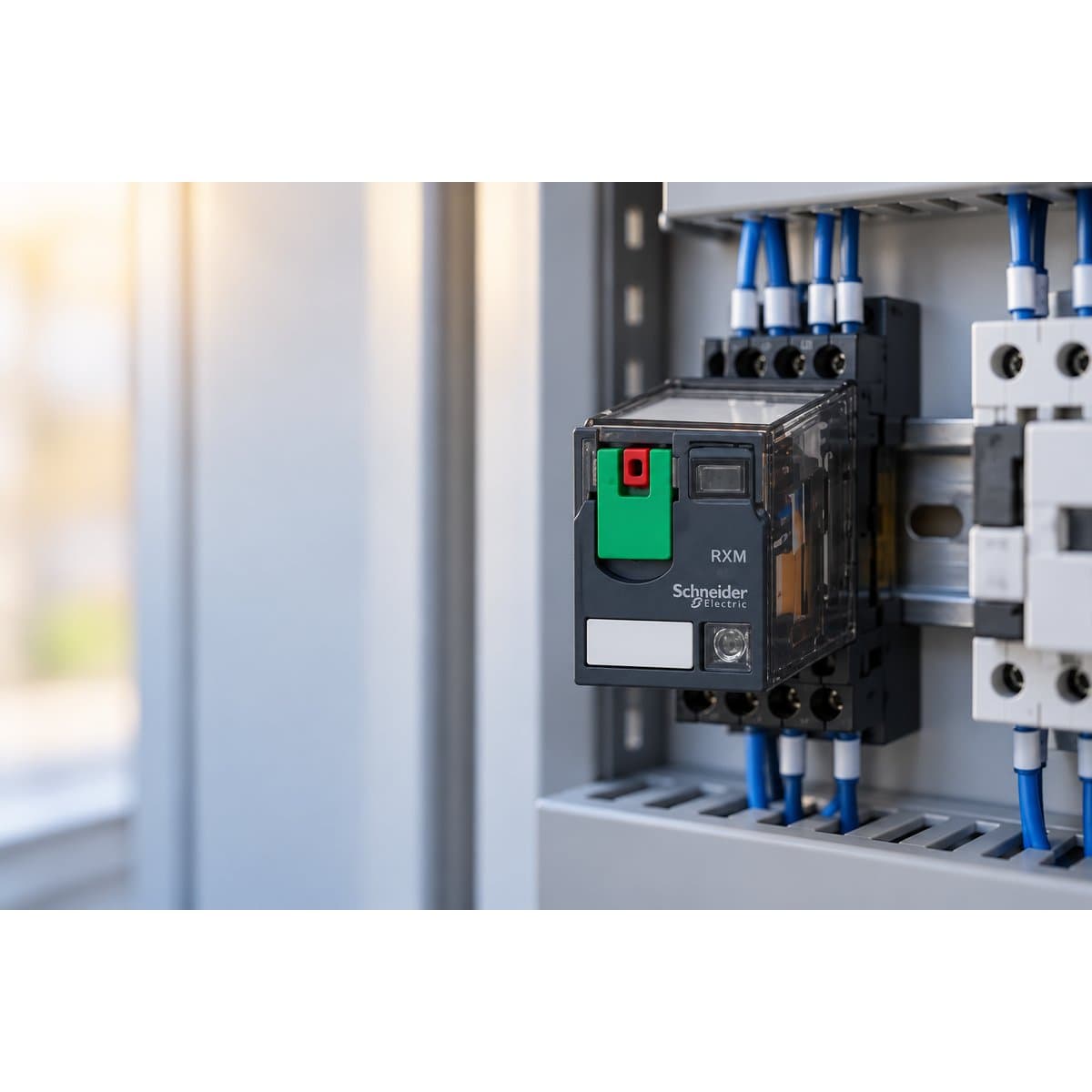 Rơ le thu nhỏ cao cấp Schneider đã lắp đặt trong nhà
