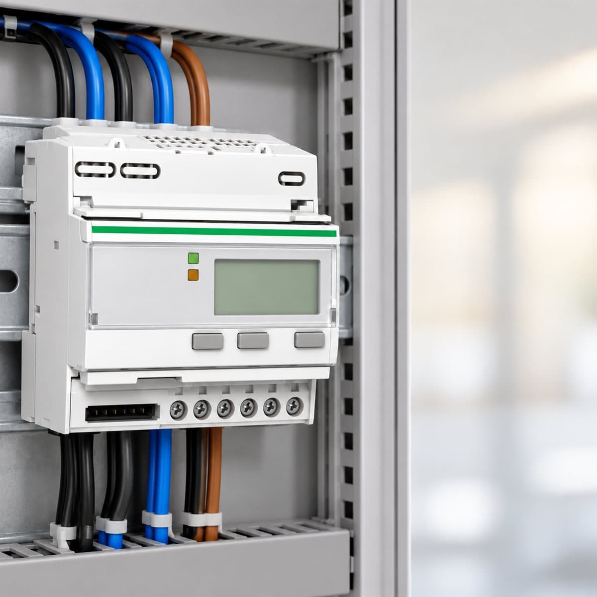 Đồng hồ điện năng Acti9 iEM3200 (qua CT) Schneider đã lắp đặt trong nhà