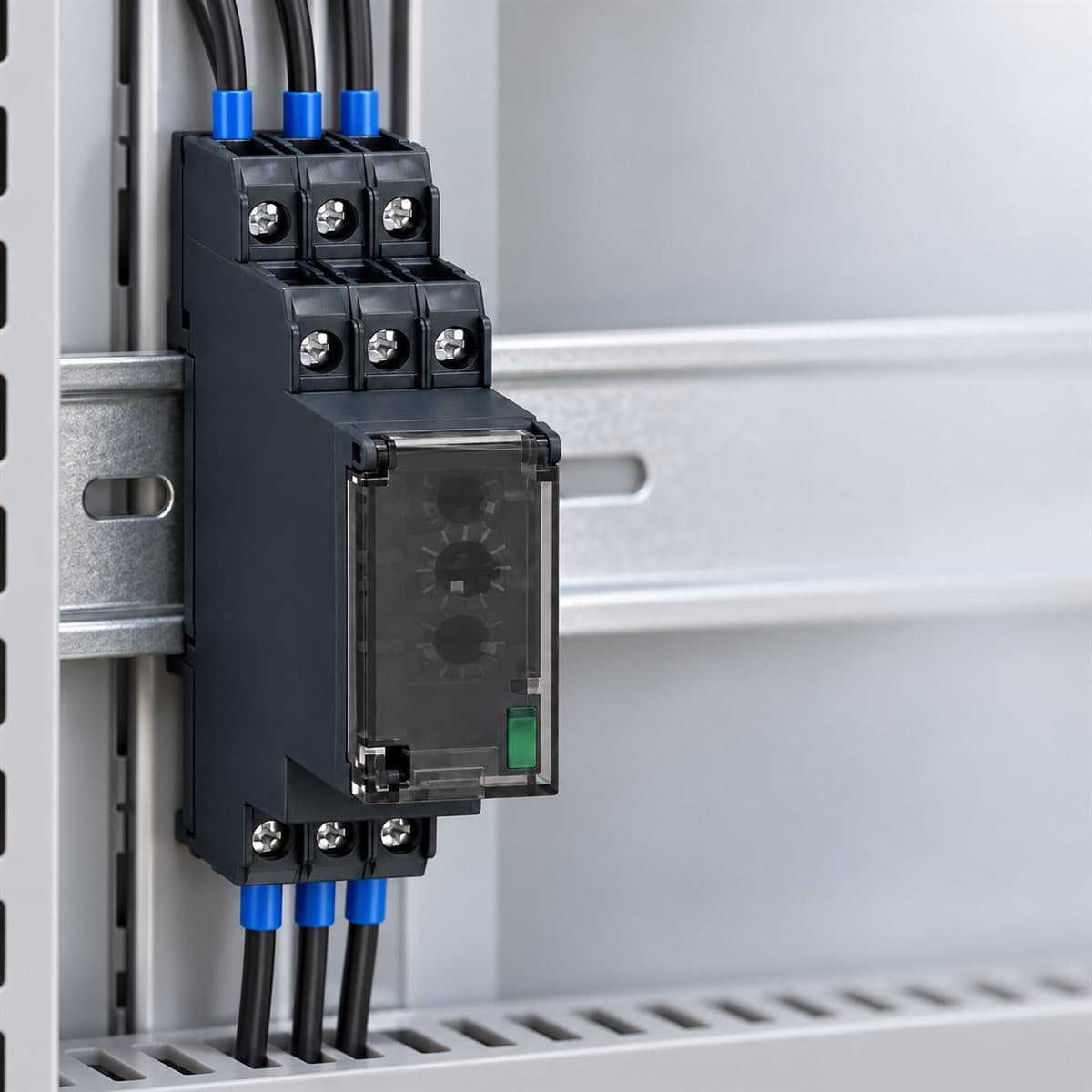 Rơ le giám sát dòng Harmony RM35 Schneider đã lắp đặt trong nhà
