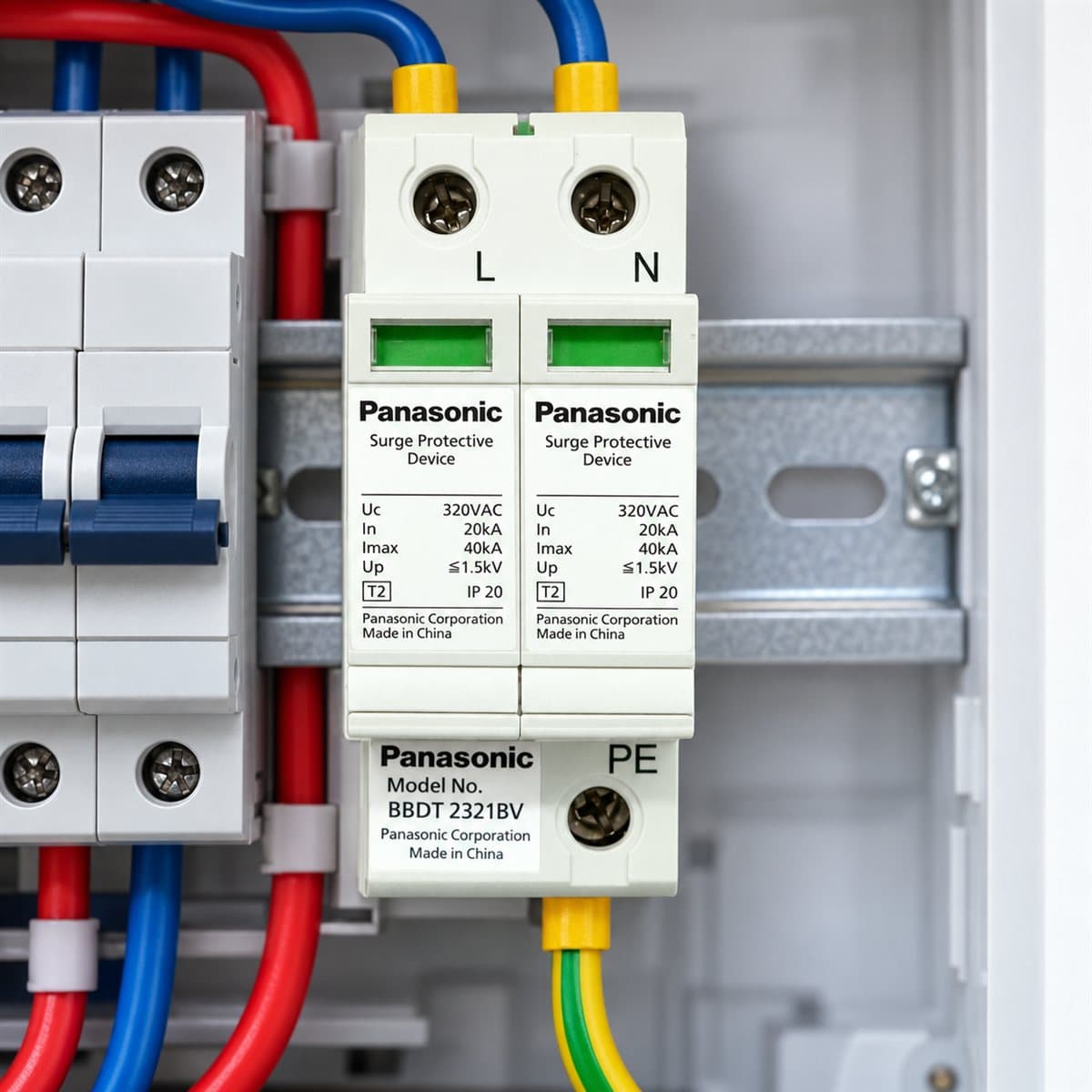 Thiết bị chống sét lan truyền SPD Panasonic đã lắp đặt trong nhà