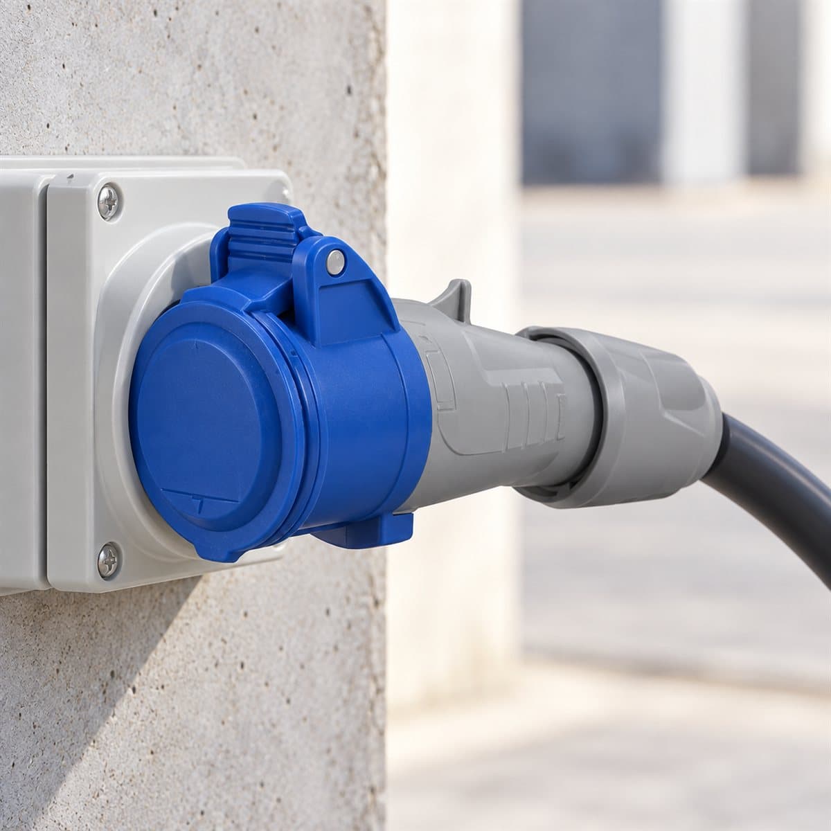 Ổ cắm nối công nghiệp P17 Tempra Pro IP44 Legrand đã lắp đặt trong nhà