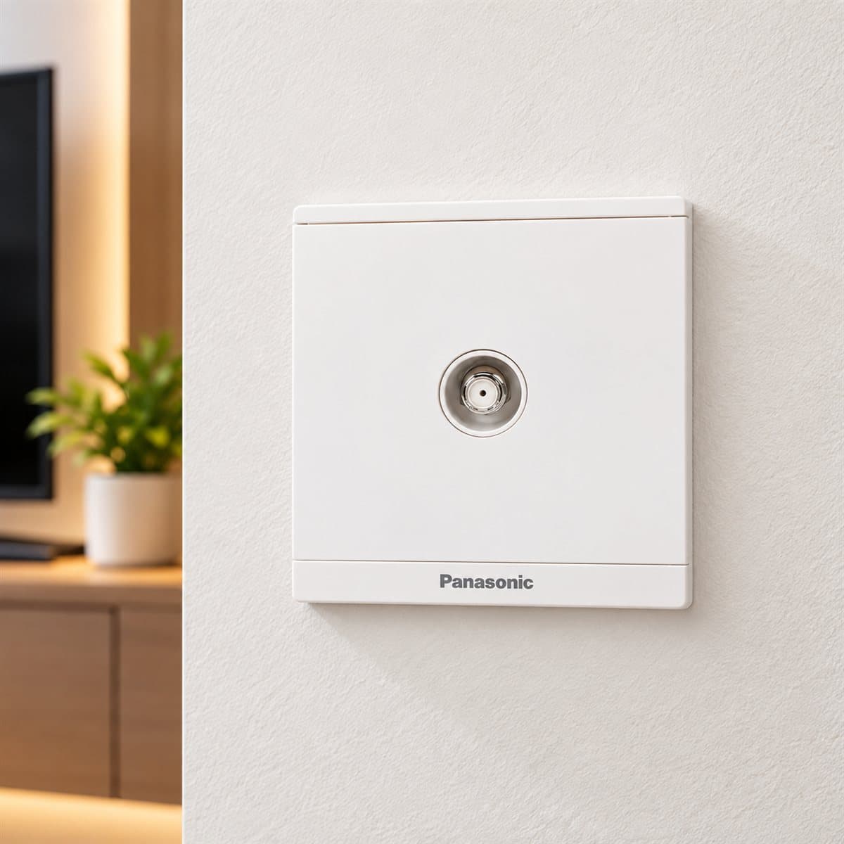 Ổ cắm CATV Moderva Panasonic đã lắp đặt trong nhà