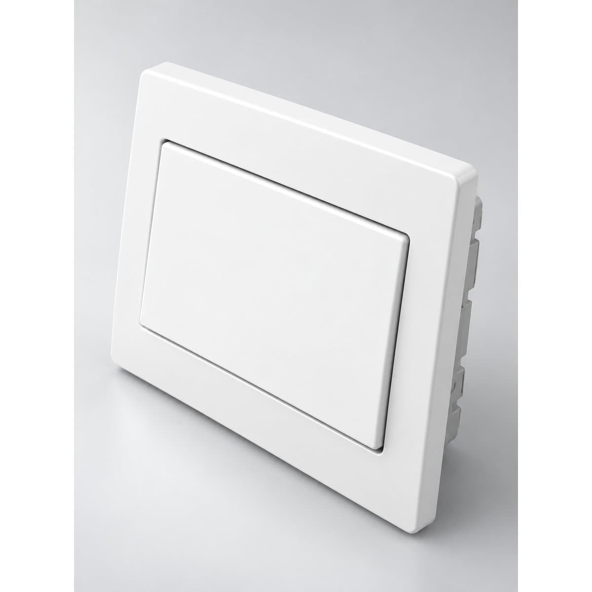 Dòng công tắc ổ cắm ZENcelo A Schneider chụp góc nghiêng 3/4, thấy rõ mặt và cạnh bên