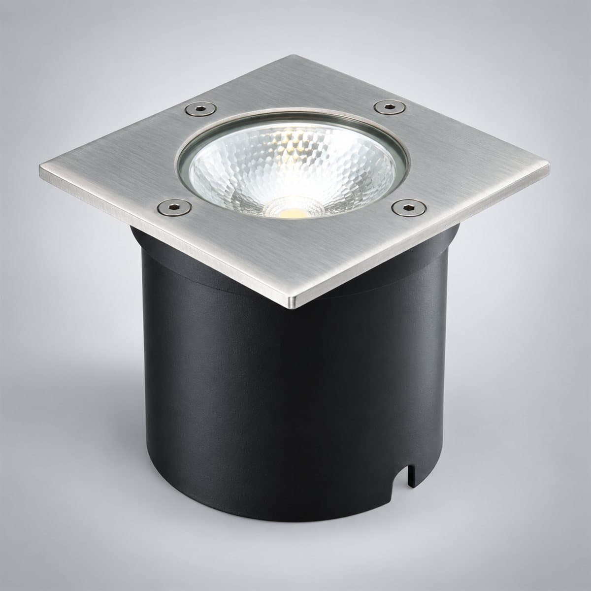 Đèn âm đất LED NGL2642 Panasonic chụp góc nghiêng 3/4, thấy rõ thân và cạnh bên