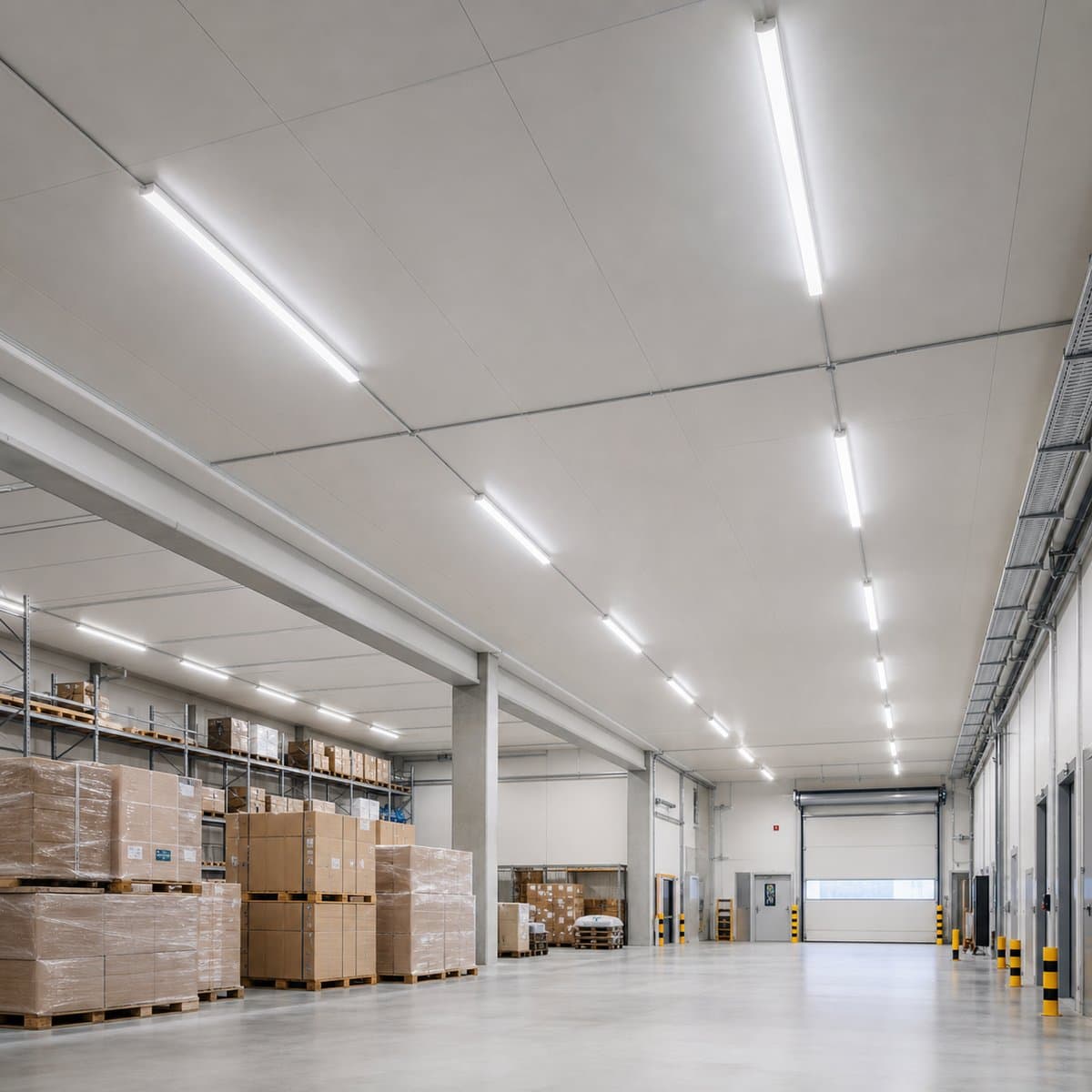 SIMPLITZ Batten V4 HE đã lắp đặt, ứng dụng hypermarkets & retail, warehouses & workshops, public buildings, đang chiếu sáng