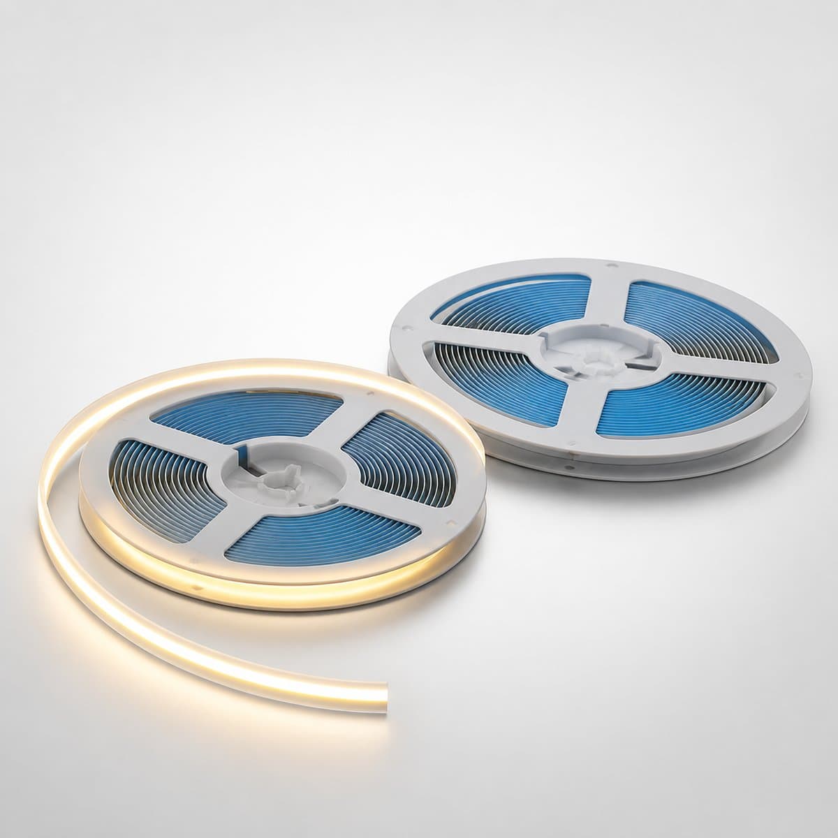 Đèn LED DÂY COB chụp góc nghiêng 3/4, thấy rõ thân và mặt bên