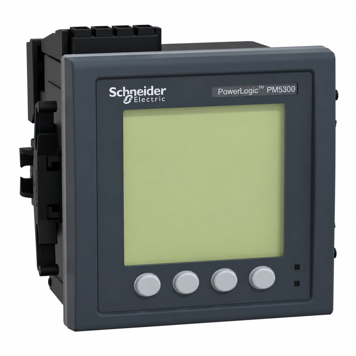 Đồng hồ đa năng PowerLogic PM5300 Schneider trên nền trắng, ảnh sản phẩm chính diện