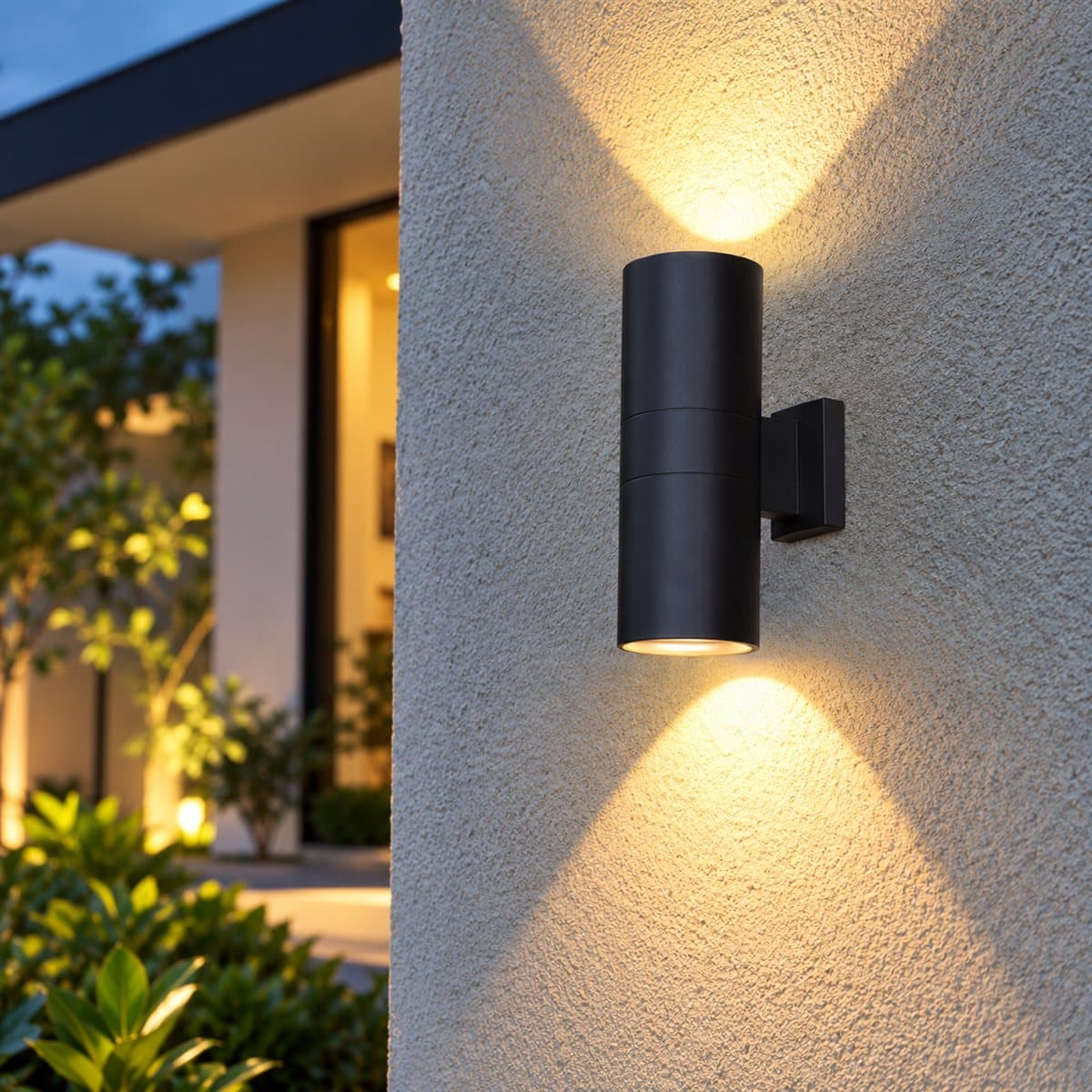 Đèn ngoài trời Stella NBLS22412 Panasonic đã lắp đặt, đang chiếu sáng