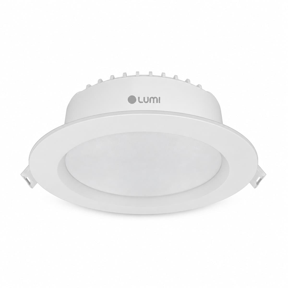 Đèn Downlight âm trần 110° Lumi trên nền trắng, ảnh sản phẩm chính diện