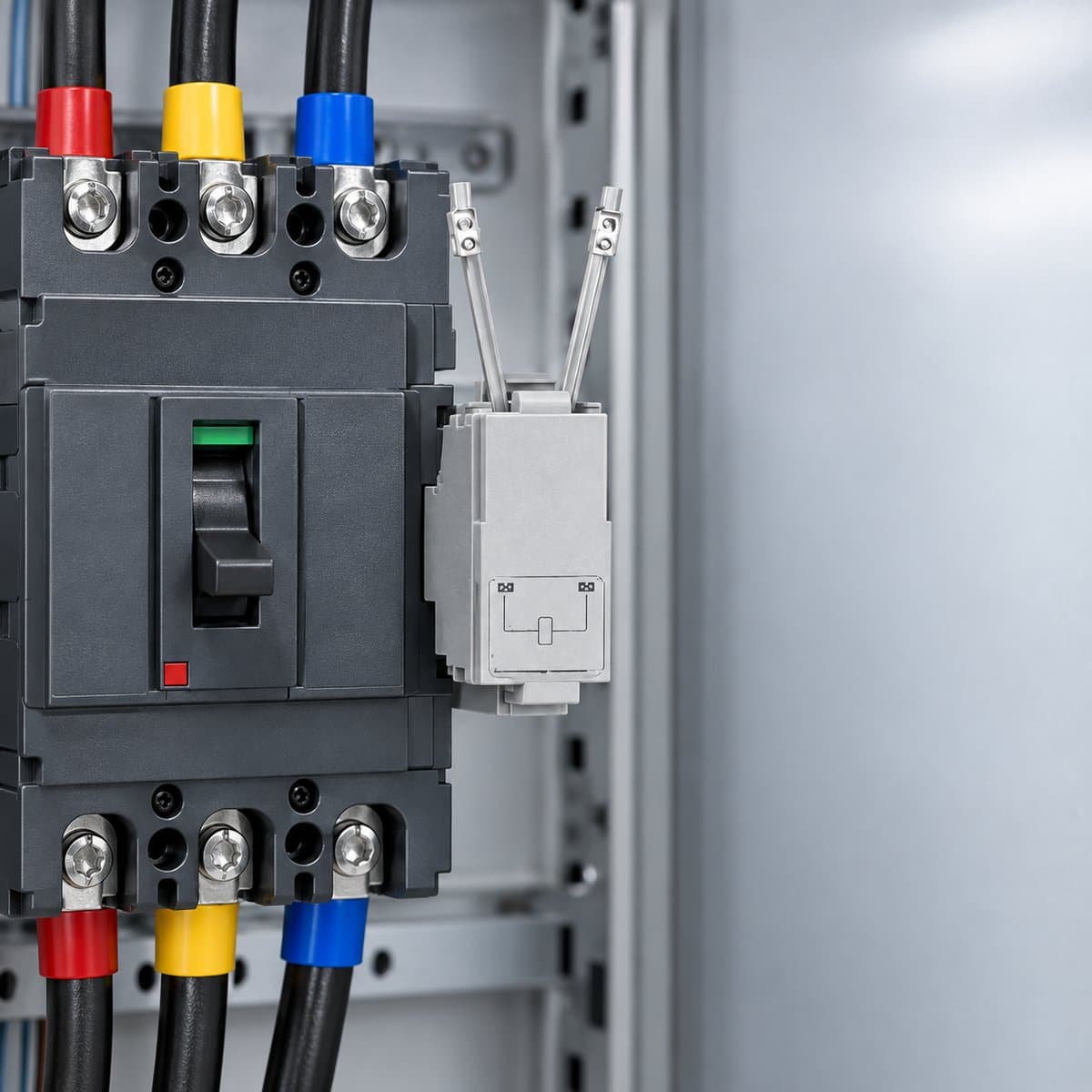 Phụ kiện MCCB EasyPact EZC100 Schneider đã lắp đặt trong nhà