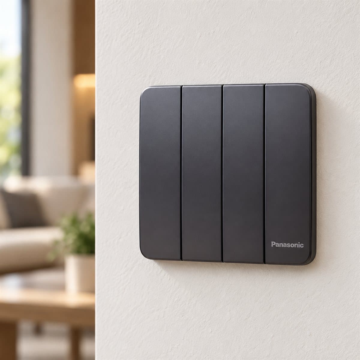 Bộ 4 công tắc C, 2 chiều, bắt vít Minerva Panasonic đã lắp đặt trong nhà