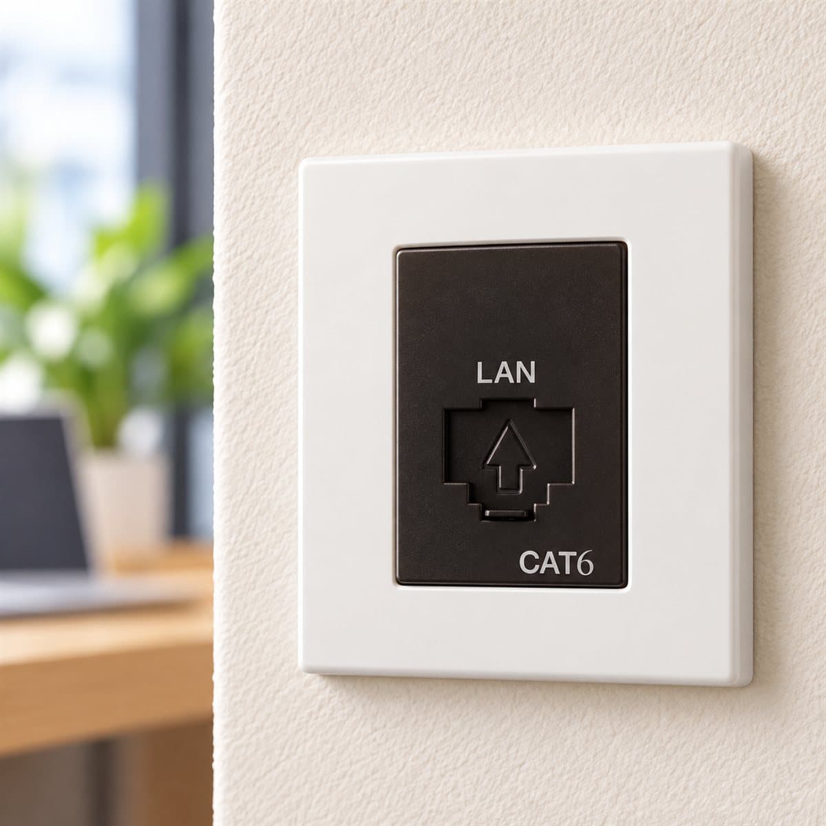 Ổ cắm data CAT6 Gen-X Panasonic đã lắp đặt trong nhà