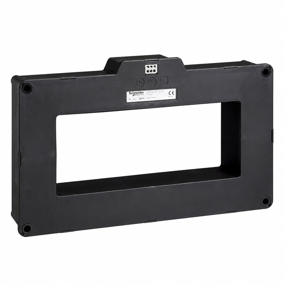 Cảm biến chữ nhật dòng rò cho MasterPacT MTZ Schneider trên nền trắng, ảnh sản phẩm chính diện