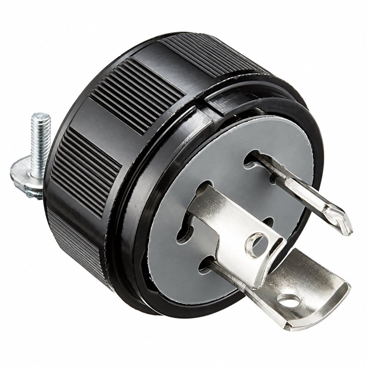 Phích cắm locking công nghiệp Panasonic trên nền trắng, ảnh sản phẩm chính diện