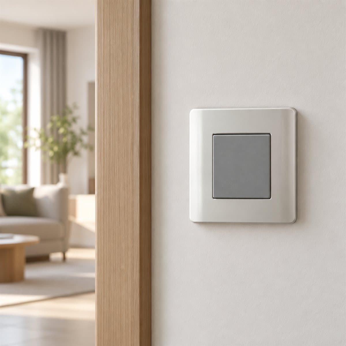 Công tắc đơn 16A ZENcelo Schneider đã lắp đặt trong nhà
