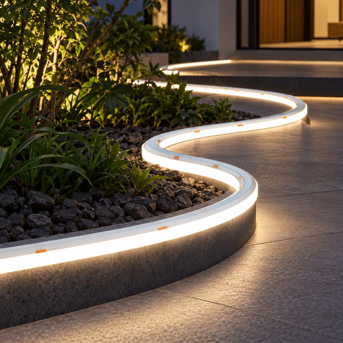 Đèn LED dây neon DC24V NSTT0606 Panasonic đã lắp đặt, đang chiếu sáng