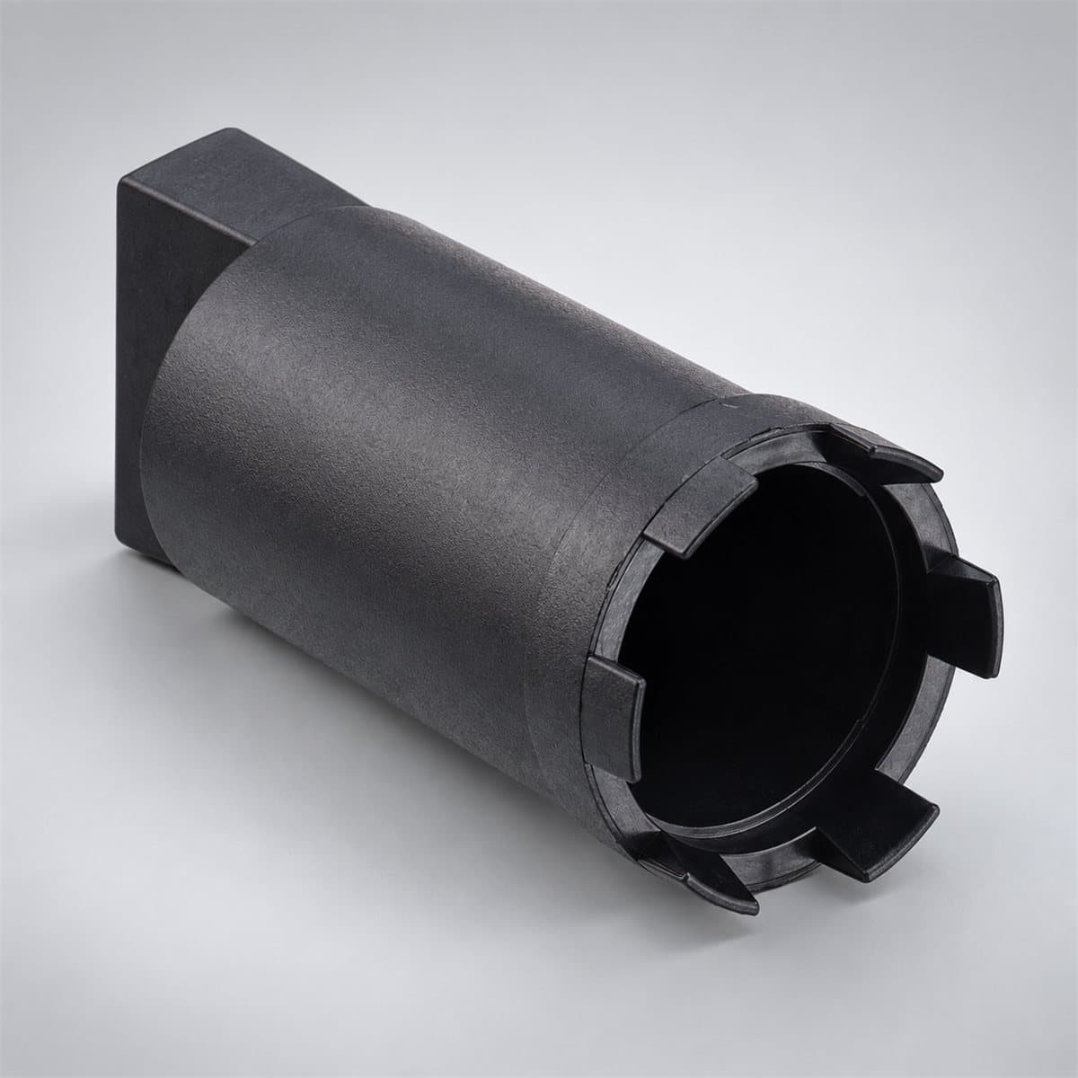 Khoá vặn đai ốc cố định cho Harmony XB7 Schneider chụp góc nghiêng 3/4, thấy rõ mặt và cạnh bên