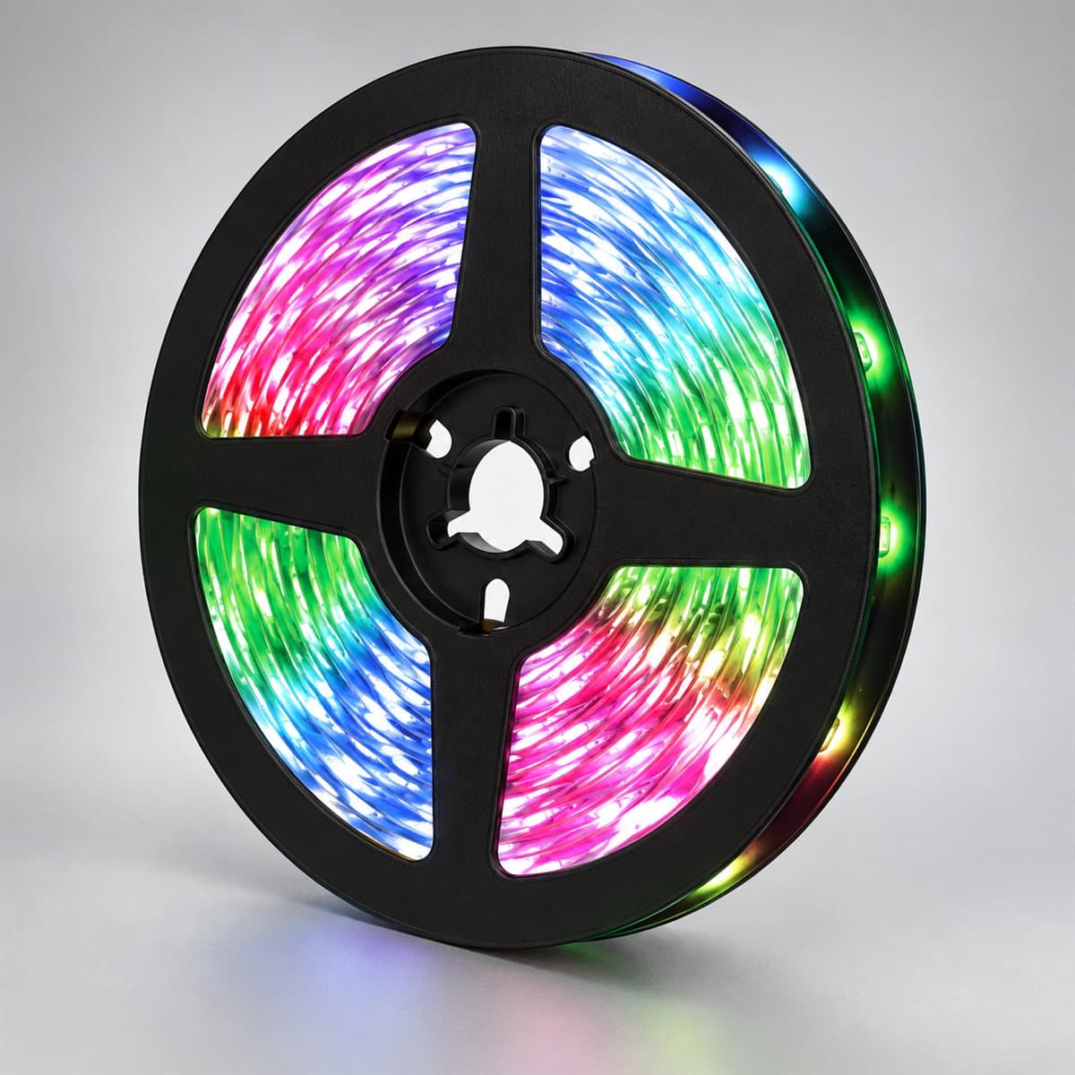 Đèn LED dây đổi màu RGB Panasonic chụp góc nghiêng 3/4, thấy rõ thân và cạnh bên